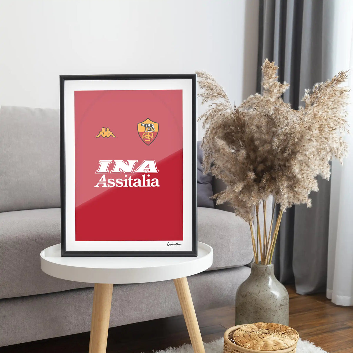MAGLIA ROMA - 2000/2001 - ANNO SCUDETTO · poster in cornice, ambientazione 4
