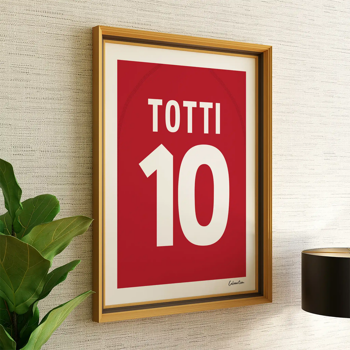 MAGLIA ROMA - 2000/2001 - TOTTI - ANNO SCUDETTO · poster in cornice, ambientazione 4