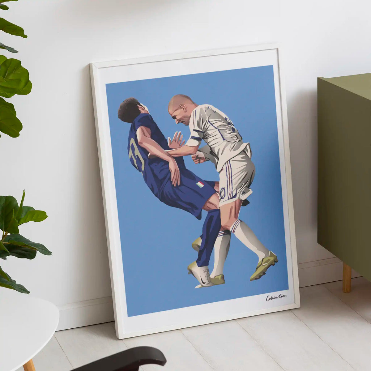 MATERAZZI & ZIDANE · poster in cornice, ambientazione 4