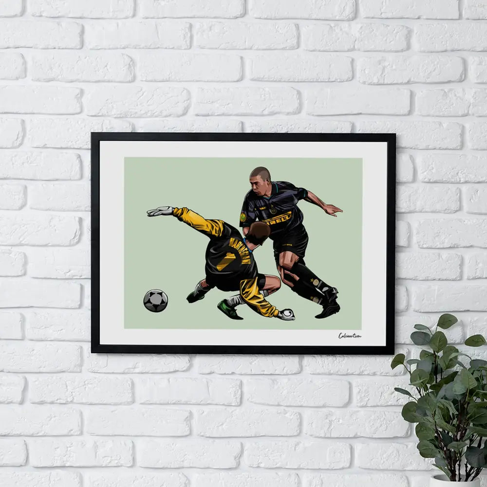 Poster Ronaldo - Finale Coppa Uefa — stampa CalcioArt in ambiente (6)