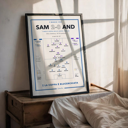 Dettaglio del poster Sampdoria – Anderlecht: marcatori, cambi e cartellini della finale