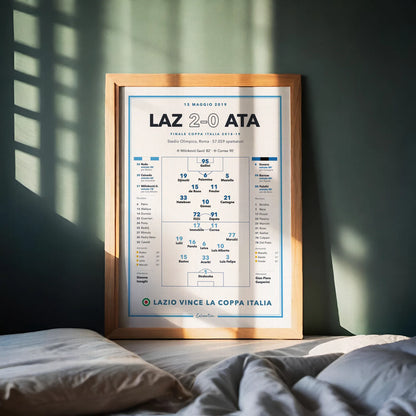 Regalo per il tifoso laziale: poster Lazio – Atalanta, finale di Coppa Italia 2019, stampa da collezione