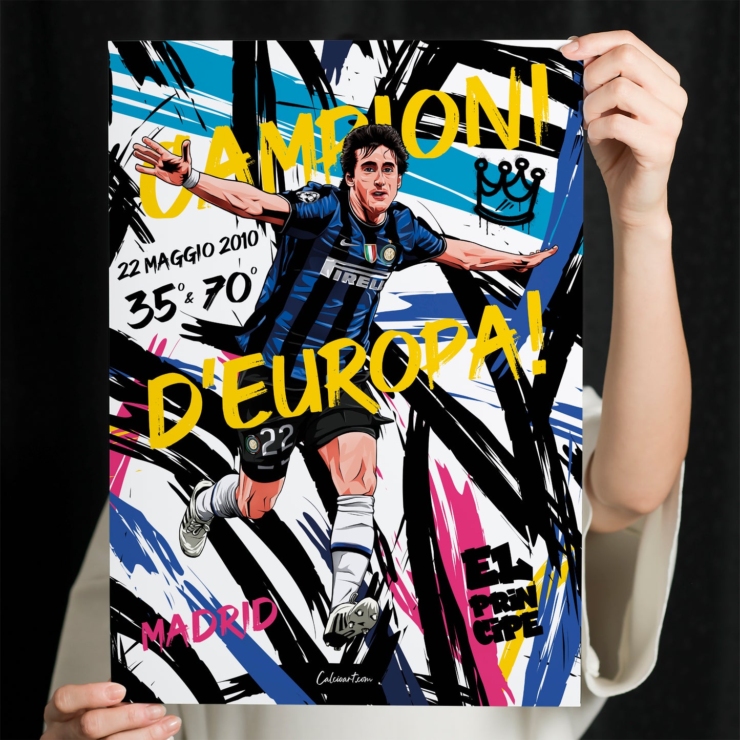 MILITO GOL CHAMPIONS LEAGUE STREET ART