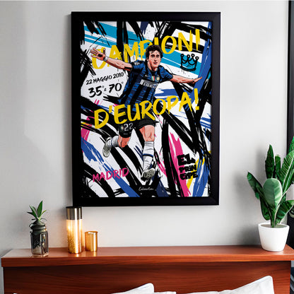 MILITO GOL CHAMPIONS LEAGUE STREET ART