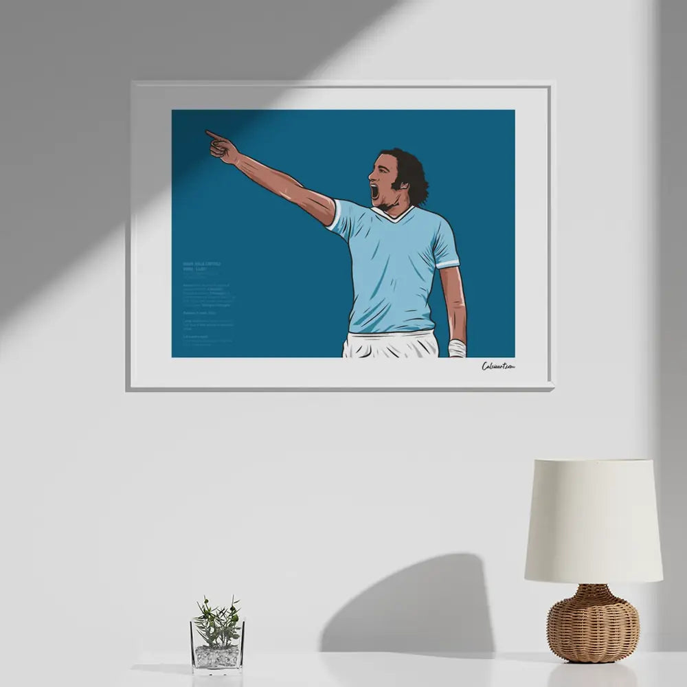 Poster Chinaglia Indica Nel Derby — stampa CalcioArt in ambiente (2)