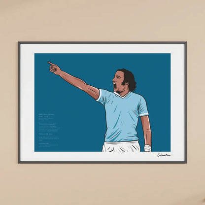 Poster Chinaglia Indica Nel Derby — stampa CalcioArt in ambiente (4)