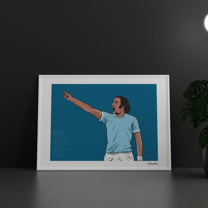 Poster Chinaglia Indica Nel Derby — stampa CalcioArt in ambiente (5)