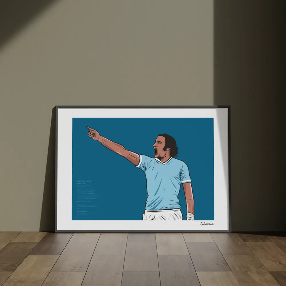 Poster Chinaglia Indica Nel Derby — stampa CalcioArt in ambiente (6)