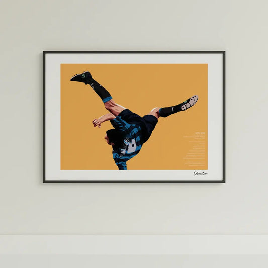 Poster Djorkaeff — stampa CalcioArt in ambiente (1)