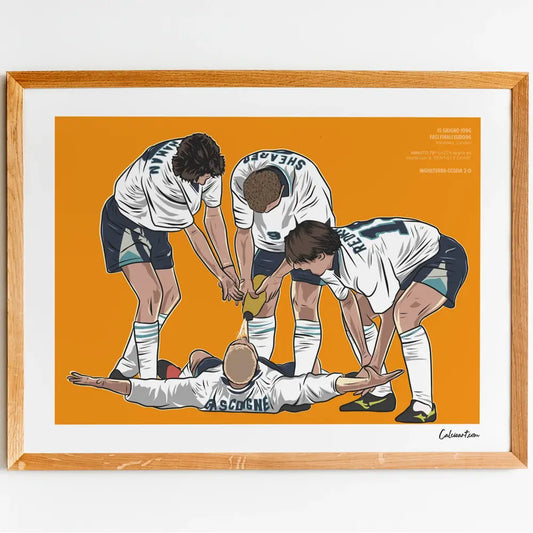 Poster Gascoigne — stampa CalcioArt in ambiente (1)