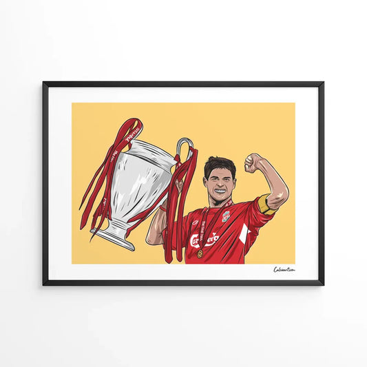 Poster Gerrard — stampa CalcioArt in ambiente (1)