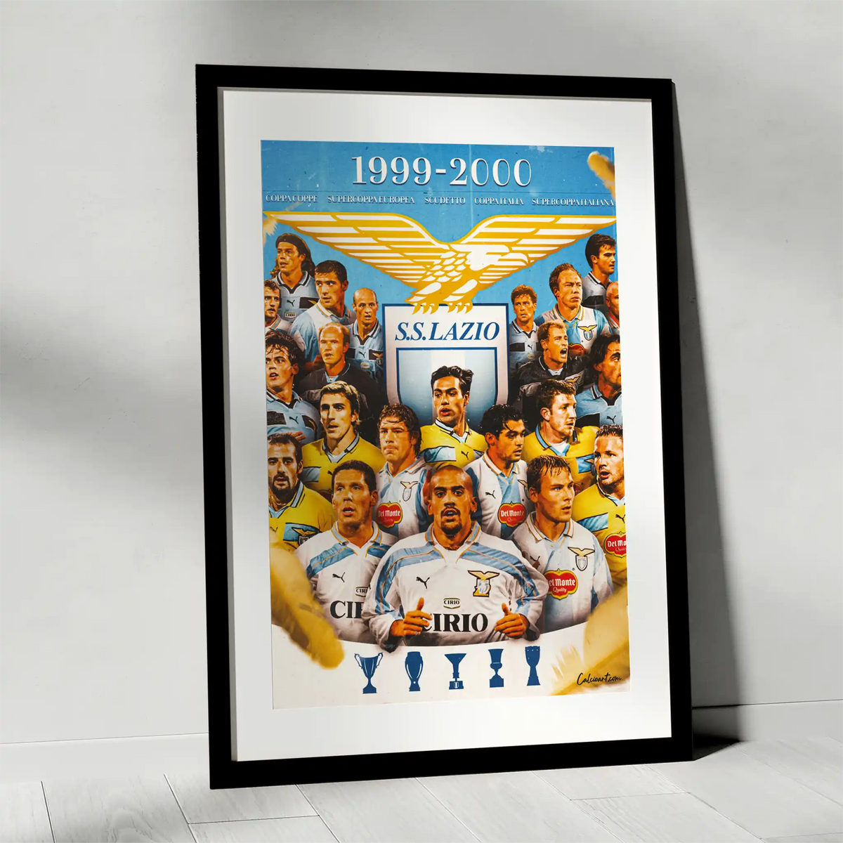 LAZIO 1999 - 2000 · poster in cornice, ambientazione 1
