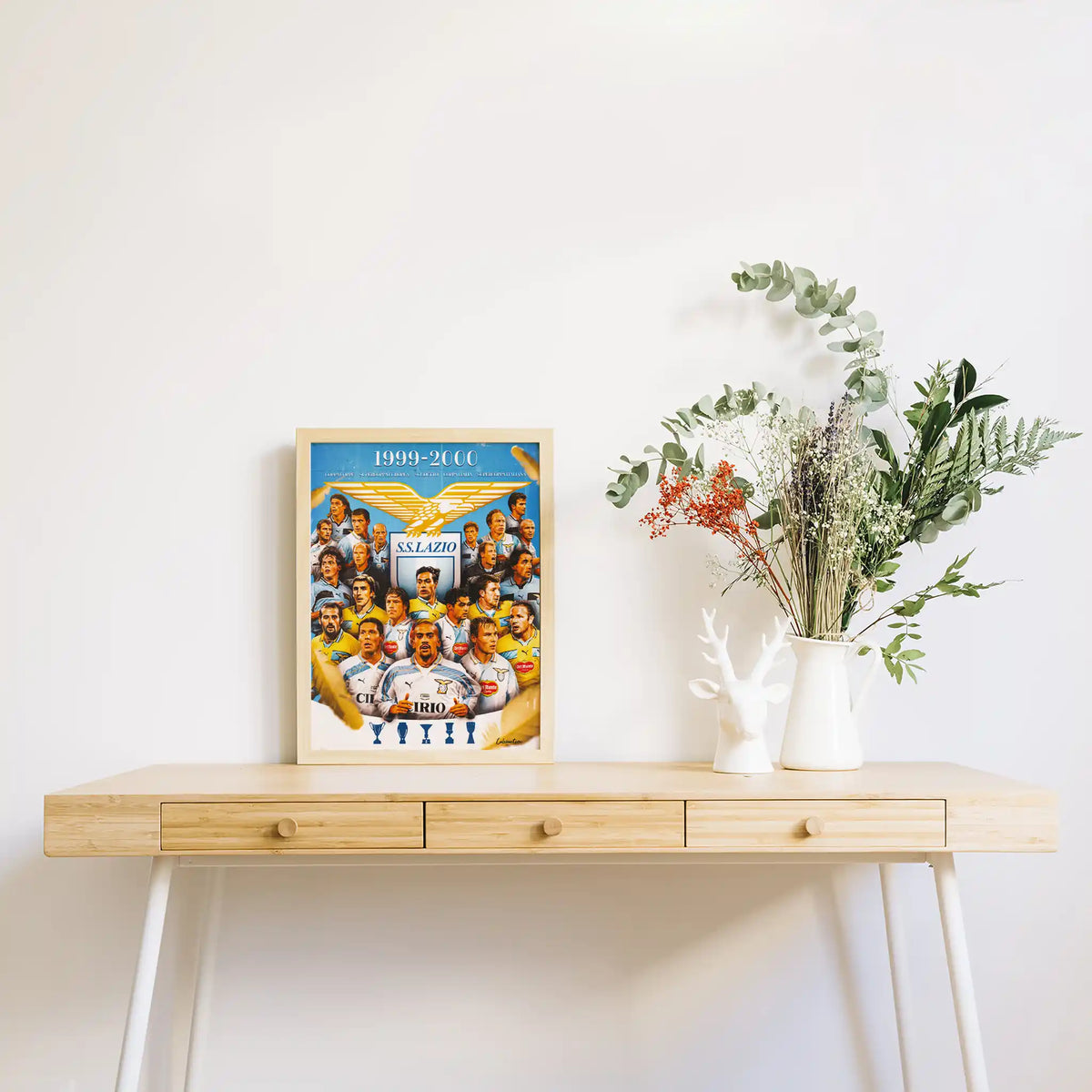 LAZIO 1999 - 2000 · poster in cornice, ambientazione 2