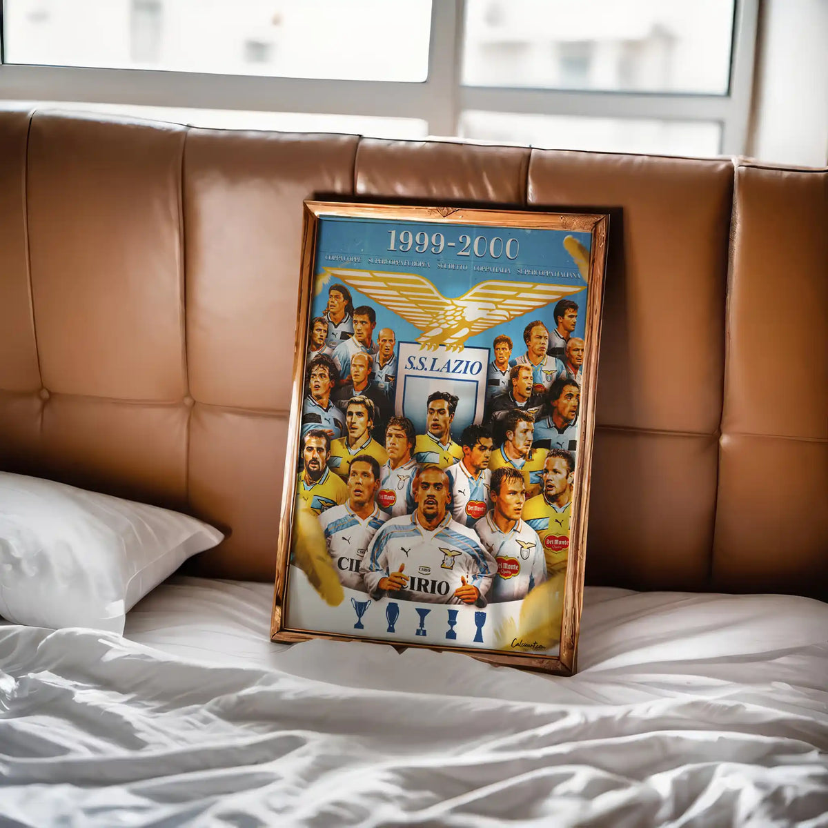 LAZIO 1999 - 2000 · poster in cornice, ambientazione 4