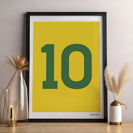 MAGLIA BRASILE - 1970 - PELÈ · poster in cornice, ambientazione 1
