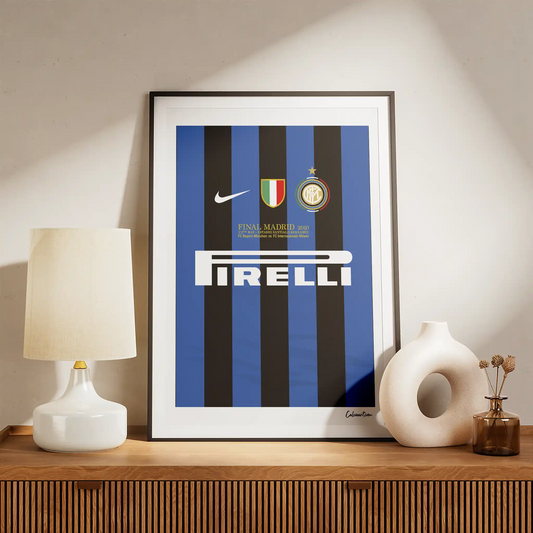 MAGLIA INTER - 2009/2010 - FINALE CHAMPIONS · poster in cornice, ambientazione 1