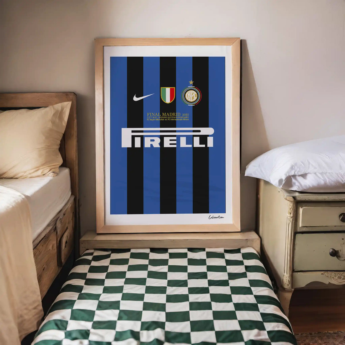 MAGLIA INTER - 2009/2010 - FINALE CHAMPIONS · poster in cornice, ambientazione 4