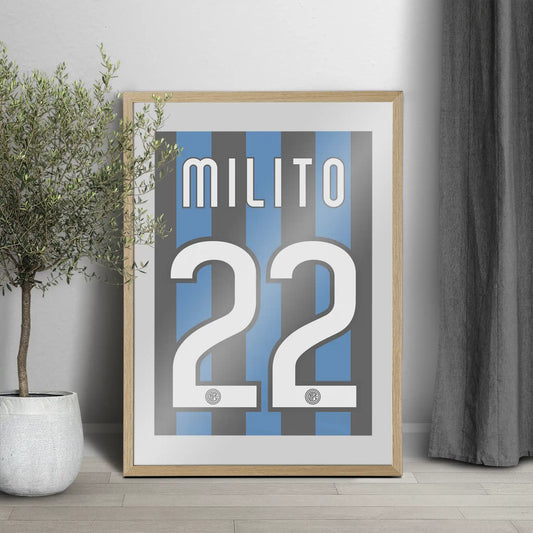 MAGLIA INTER - 2009/2010 - MILITO · poster in cornice, ambientazione 1