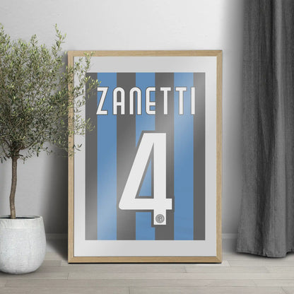 MAGLIA INTER - 2009/2010 - ZANETTI il capitano! · poster in cornice, ambientazione 4