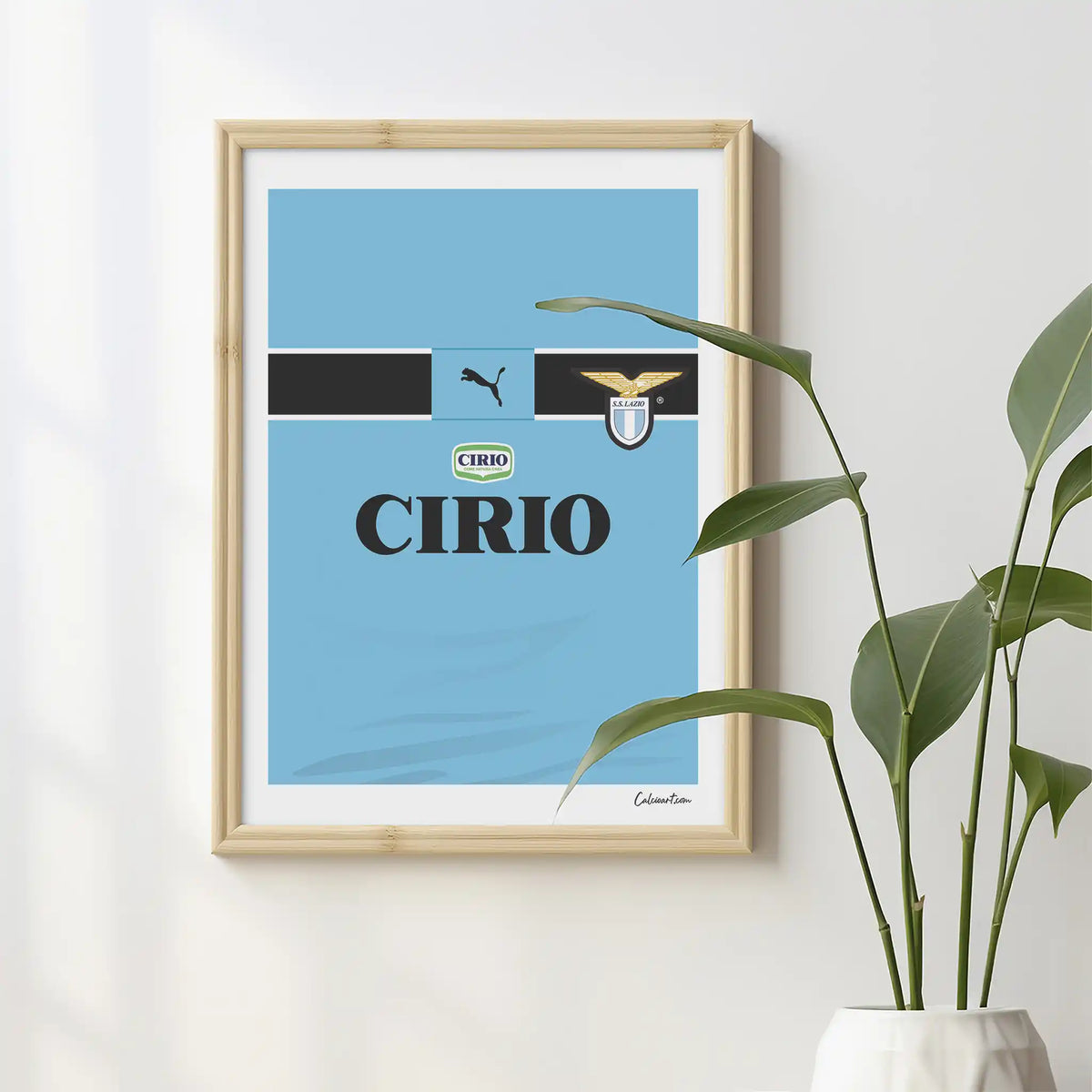 MAGLIA LAZIO - 1999/2000 - ANNO DELLO SCUDETTO · poster in cornice, ambientazione 1