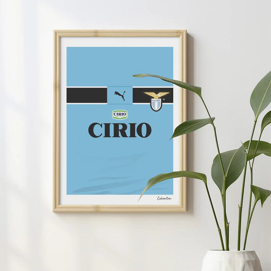MAGLIA LAZIO - 1999/2000 - ANNO DELLO SCUDETTO · poster in cornice, ambientazione 1