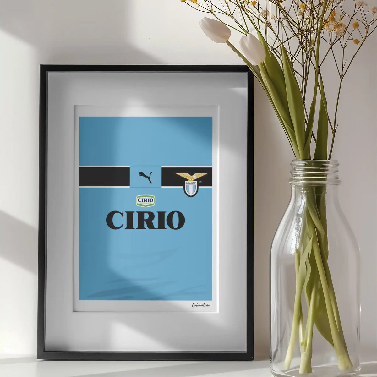 MAGLIA LAZIO - 1999/2000 - ANNO DELLO SCUDETTO · poster in cornice, ambientazione 3
