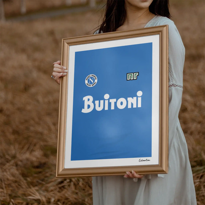 MAGLIA NAPOLI - 1986/1987 · poster in cornice, ambientazione 3