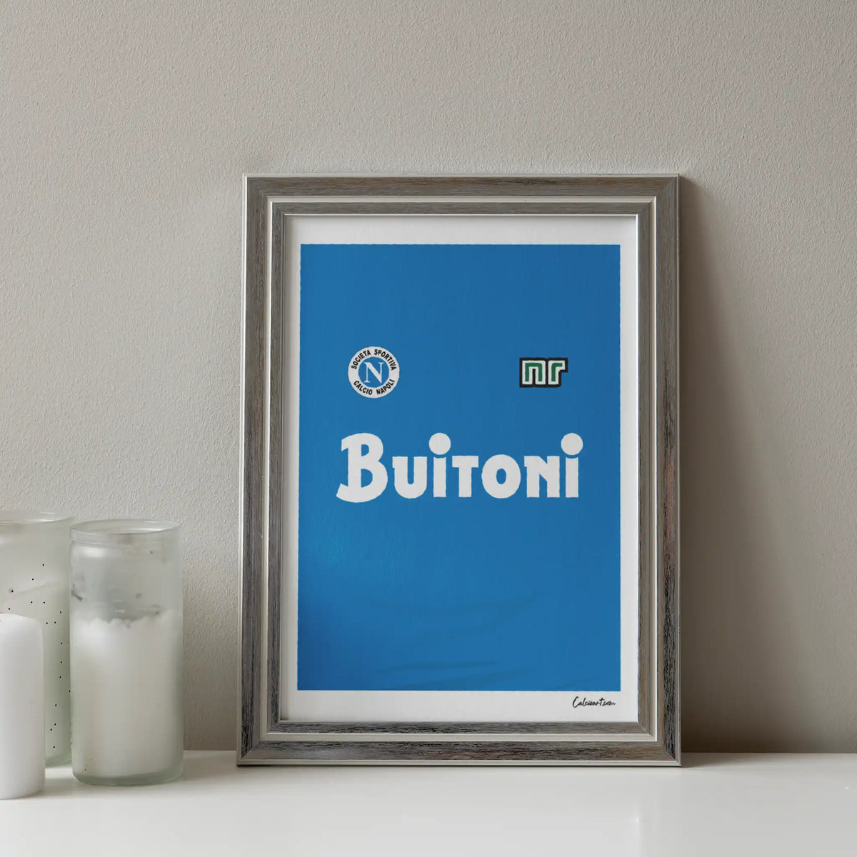 MAGLIA NAPOLI - 1986/1987 · poster in cornice, ambientazione 4