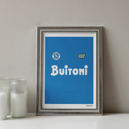 MAGLIA NAPOLI - 1986/1987 · poster in cornice, ambientazione 4