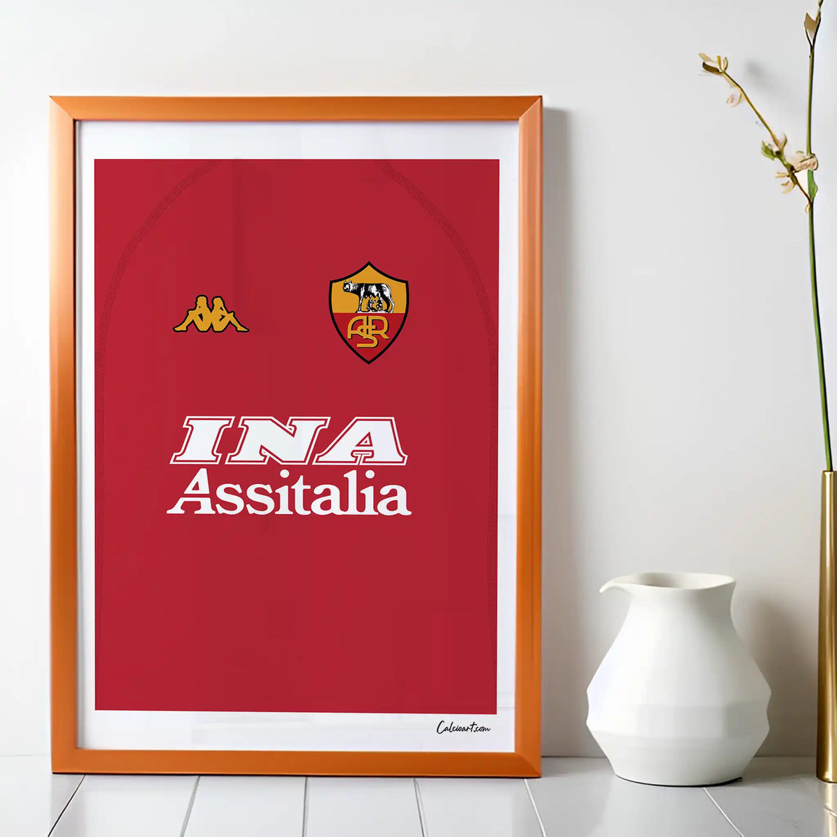 MAGLIA ROMA - 2000/2001 - ANNO SCUDETTO · poster in cornice, ambientazione 1