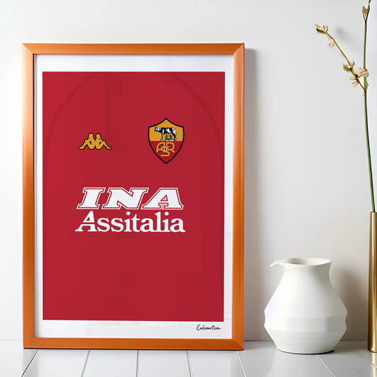 MAGLIA ROMA - 2000/2001 - ANNO SCUDETTO · poster in cornice, ambientazione 1