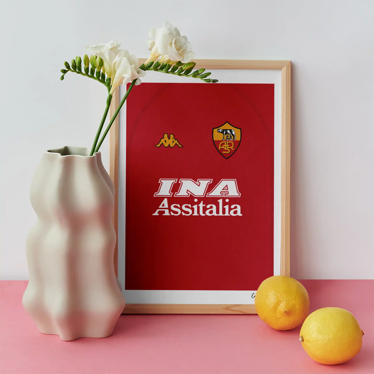 MAGLIA ROMA - 2000/2001 - ANNO SCUDETTO · poster in cornice, ambientazione 2