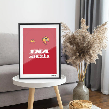 MAGLIA ROMA - 2000/2001 - ANNO SCUDETTO · poster in cornice, ambientazione 4