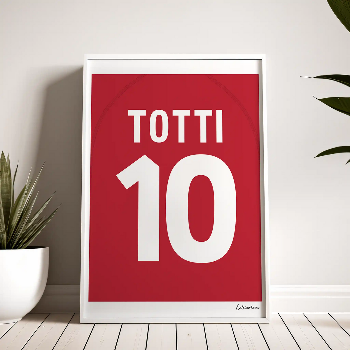 MAGLIA ROMA - 2000/2001 - TOTTI - ANNO SCUDETTO · poster in cornice, ambientazione 1