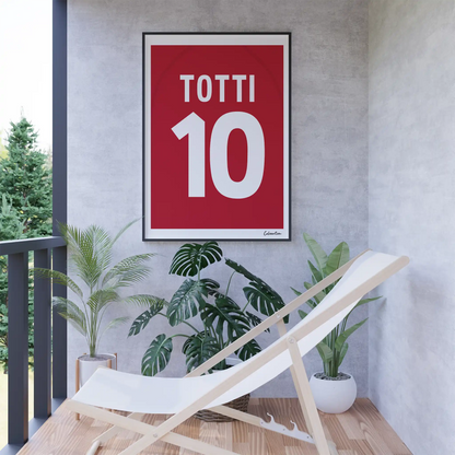MAGLIA ROMA - 2000/2001 - TOTTI - ANNO SCUDETTO · poster in cornice, ambientazione 3