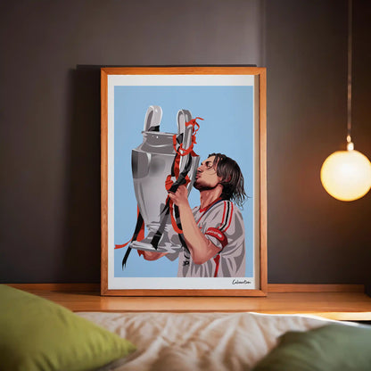 MALDINI - CHAMPIONS LEAGUE · poster in cornice, ambientazione 3