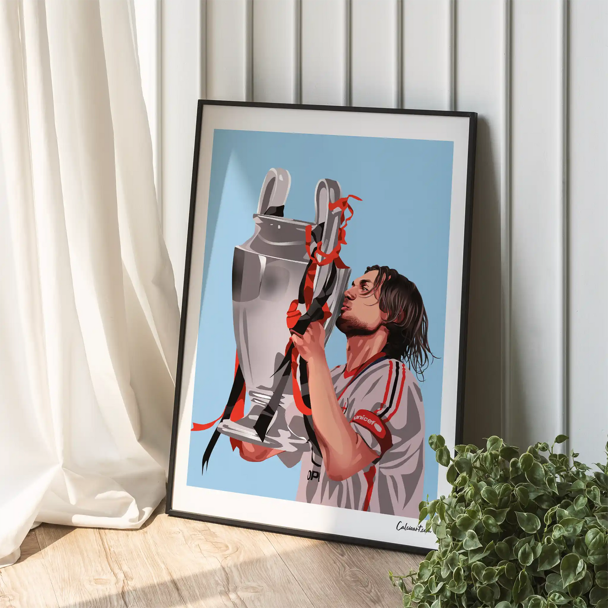MALDINI - CHAMPIONS LEAGUE · poster in cornice, ambientazione 4