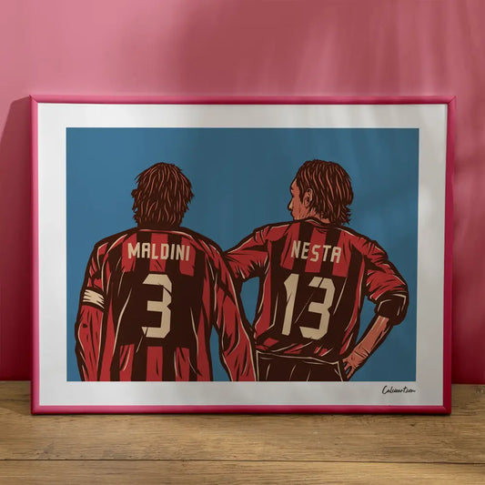 Poster Maldini E Nesta — stampa CalcioArt in ambiente (1)
