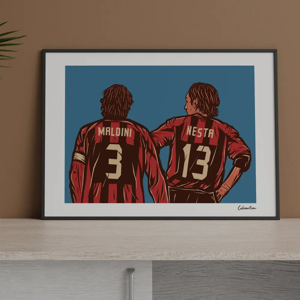 Poster Maldini E Nesta — stampa CalcioArt in ambiente (2)