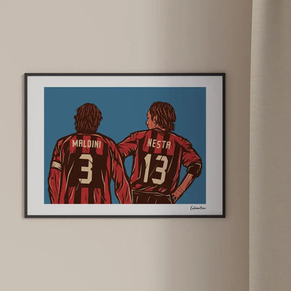 Poster Maldini E Nesta — stampa CalcioArt in ambiente (3)