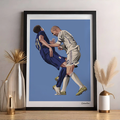 MATERAZZI & ZIDANE · poster in cornice, ambientazione 2