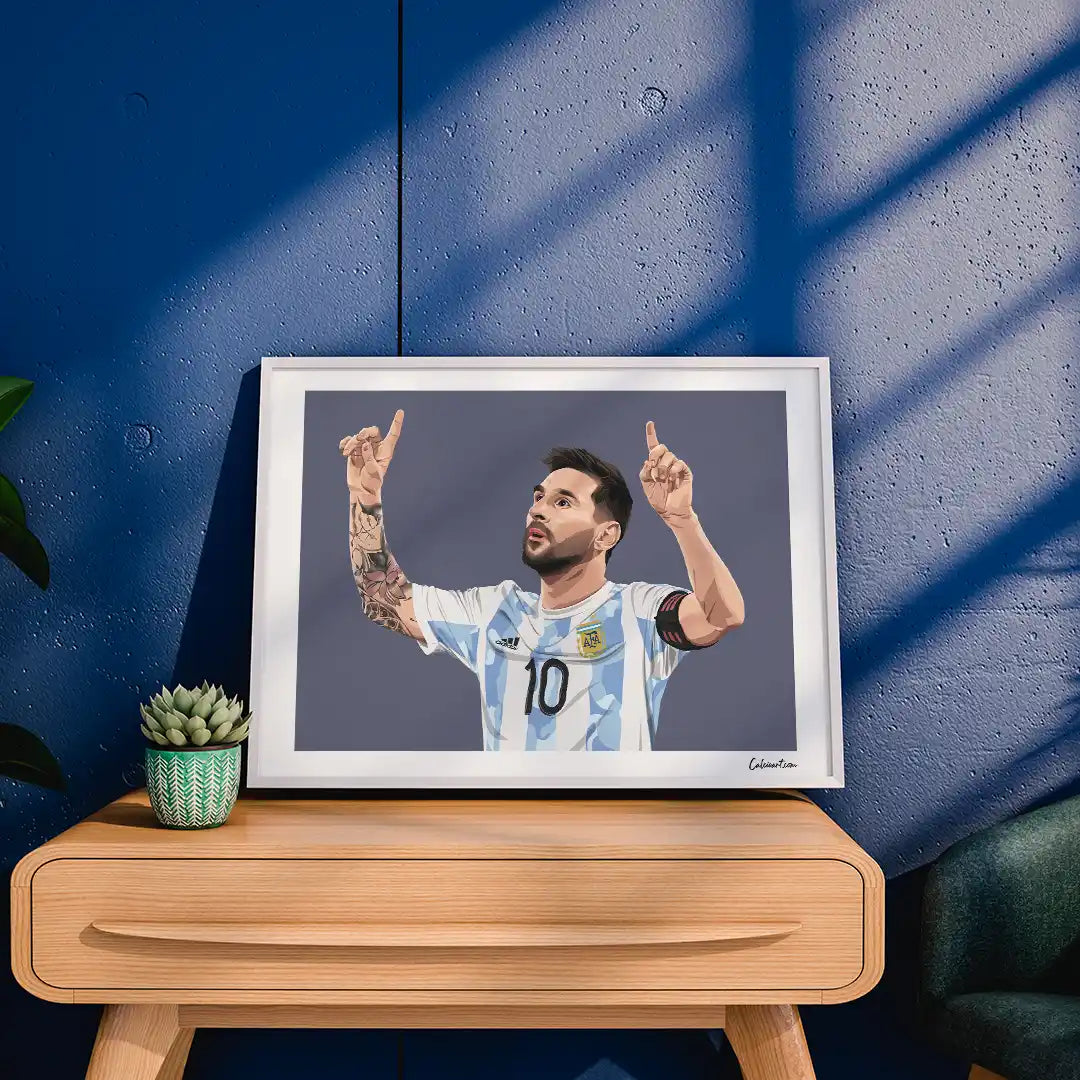 MESSI - ESULTANZA MANI AL CIELO