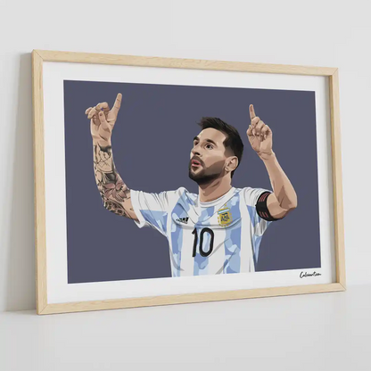 MESSI - ESULTANZA MANI AL CIELO