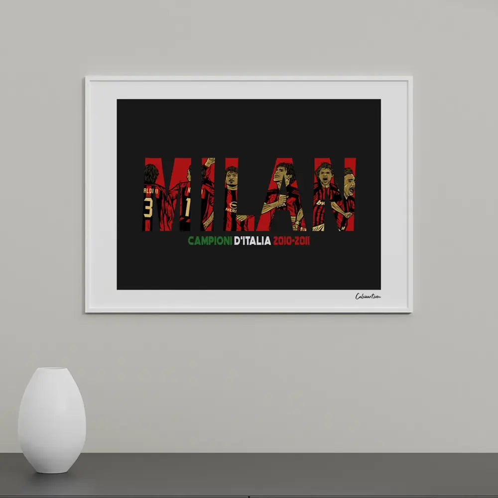 Poster Milan Scudetto 2010/2011 — stampa CalcioArt in ambiente (1)