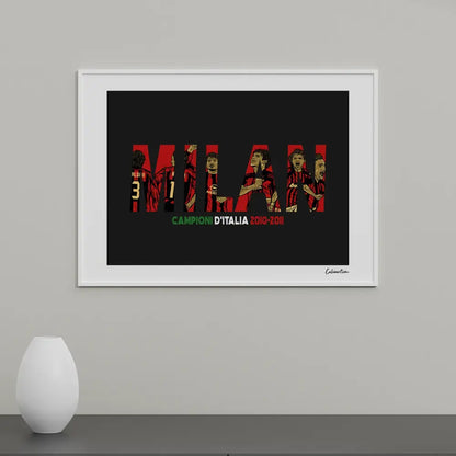 Poster Milan Scudetto 2010/2011 — stampa CalcioArt in ambiente (1)