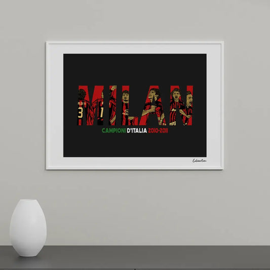 Poster Milan Scudetto 2010/2011 — stampa CalcioArt in ambiente (1)