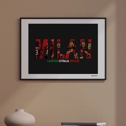 Poster Milan Scudetto 2010/2011 — stampa CalcioArt in ambiente (2)