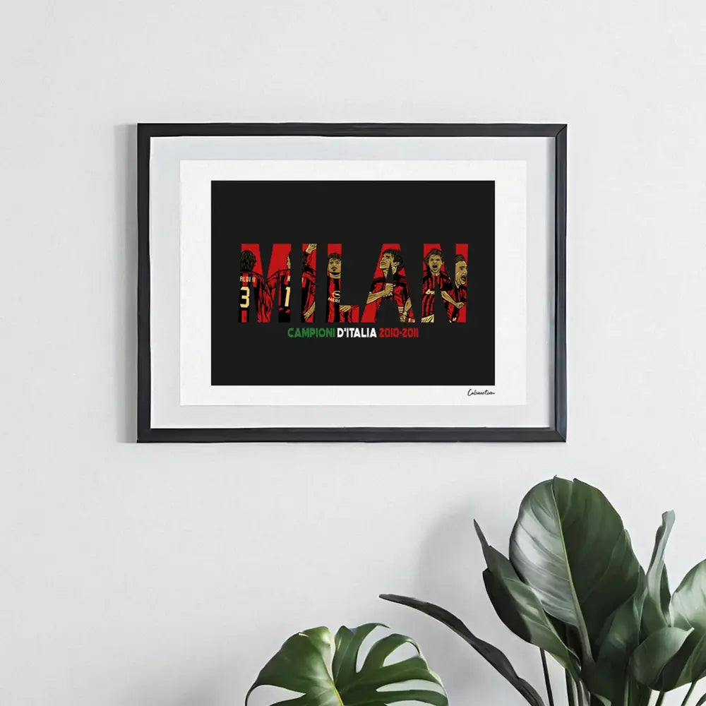Poster Milan Scudetto 2010/2011 — stampa CalcioArt in ambiente (3)