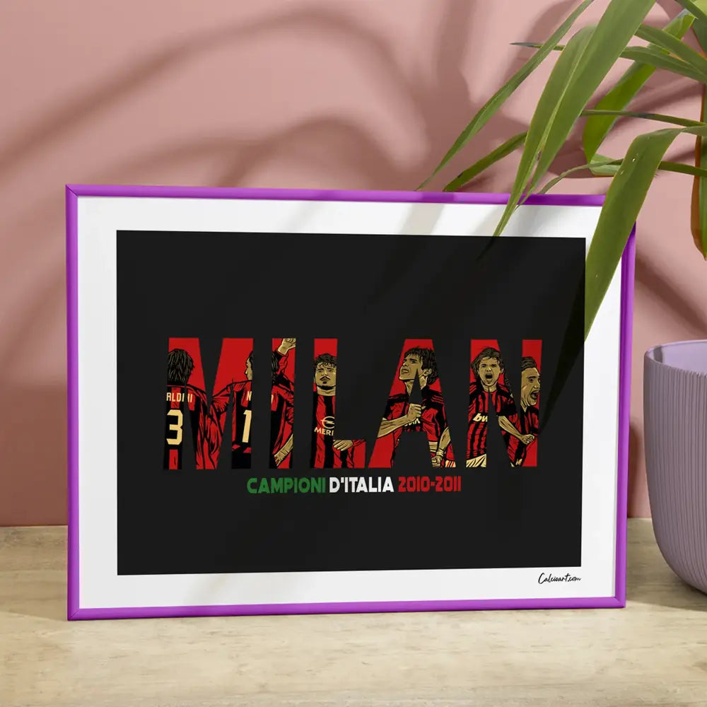 Poster Milan Scudetto 2010/2011 — stampa CalcioArt in ambiente (4)