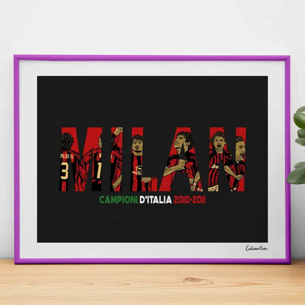Poster Milan Scudetto 2010/2011 — stampa CalcioArt in ambiente (5)
